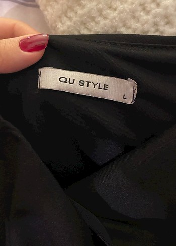 Kadın Siyah Uzun Straplez elbise - Görsel 3