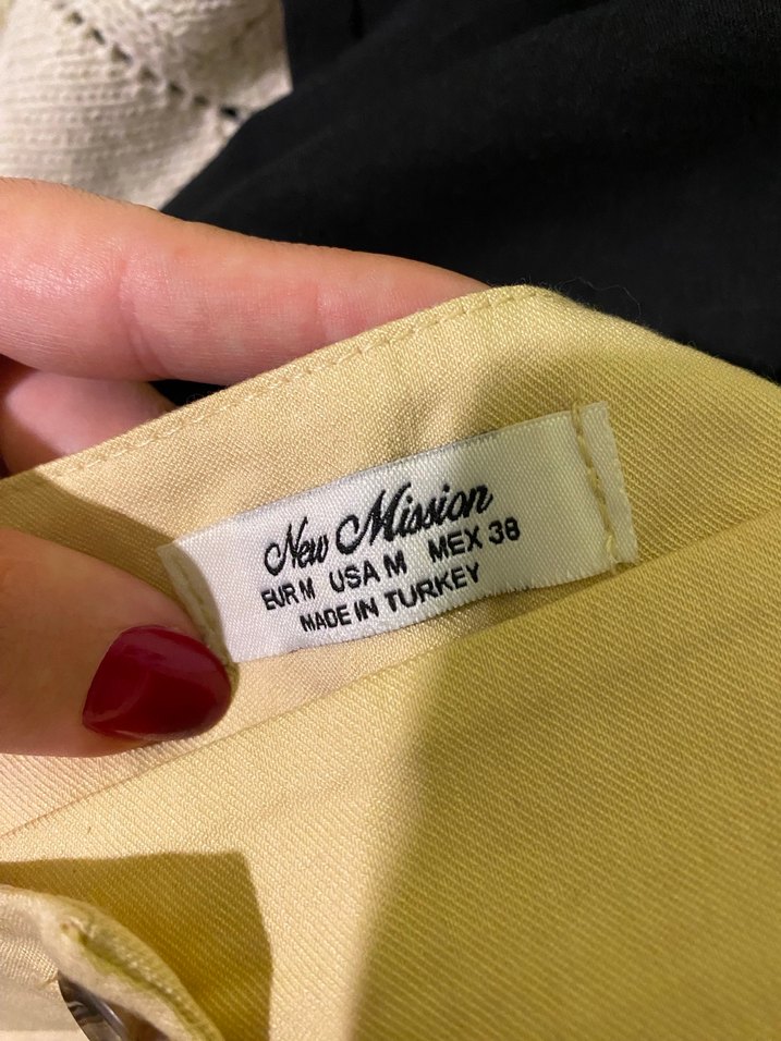 Sarı Pilili Kadın Midi Pantolon - Görsel 3