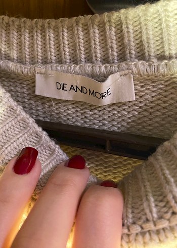 Kadın Bej Örgü Salaş Kazak - Görsel 2