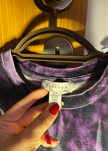 Mor Tie-Dye Kolsuz Crop Top - Görsel 2