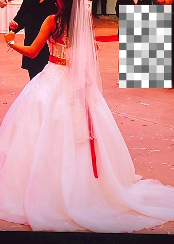 Modern Klasik Straplez A Kesim Beyaz Gelinlik - Görsel 3