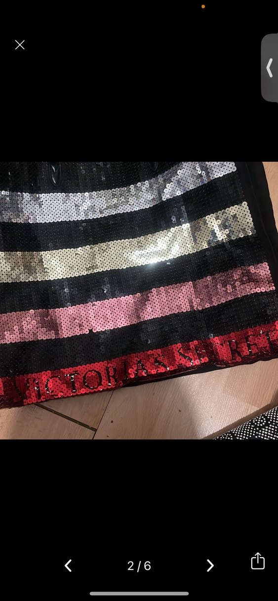 Payetli Victoria secrets Çizgili Kadın Omuz Çantası - Görsel 2