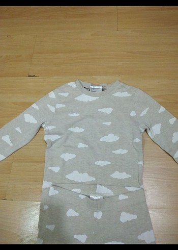 Gri Bulut Desenli çocuk takım - Görsel 3