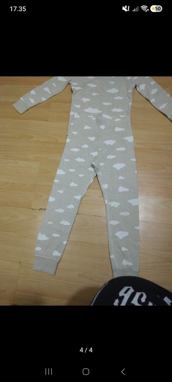 Gri Bulut Desenli çocuk takım - Görsel 4