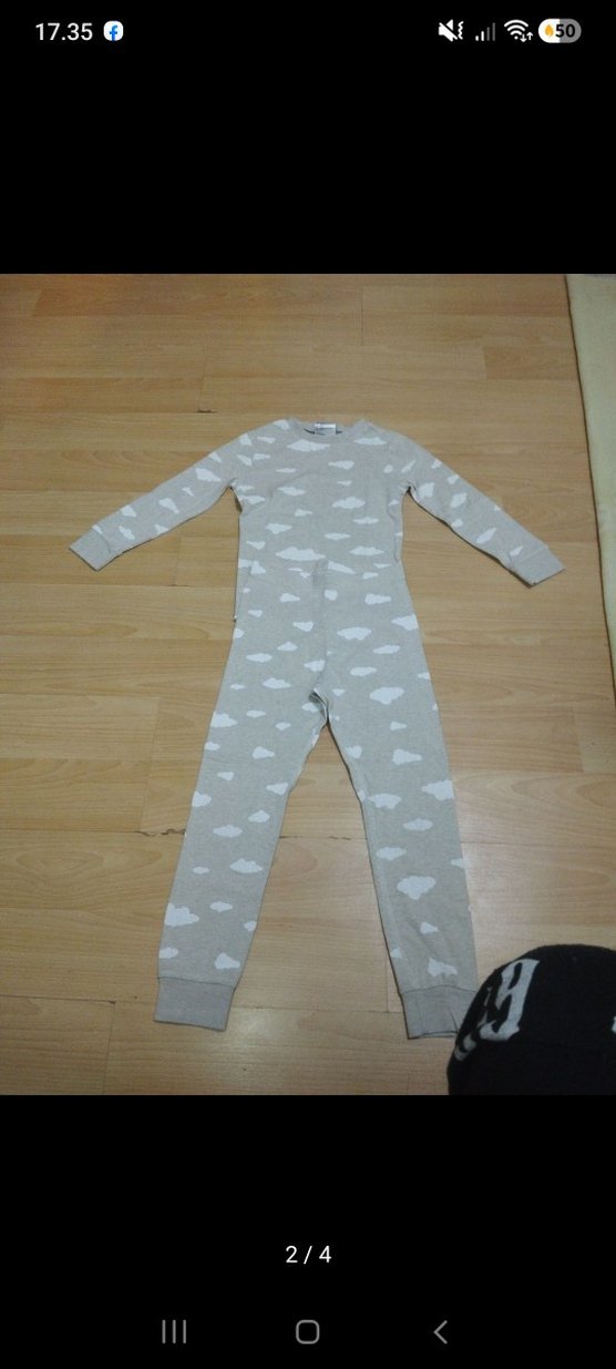 Gri Bulut Desenli çocuk takım - Görsel 2