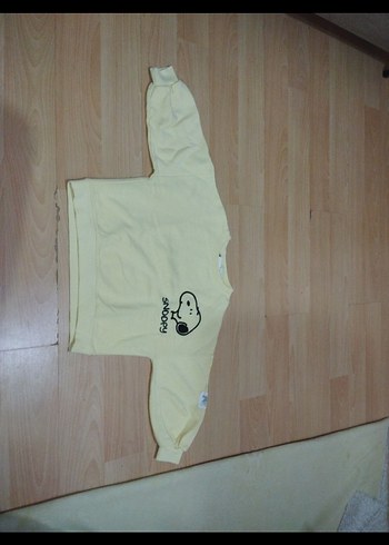 Sarı Snoopy Baskılı erkek çocuk Sweatshirt - Görsel 2