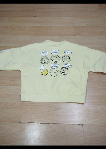 Sarı Snoopy Baskılı erkek çocuk Sweatshirt - Görsel 4