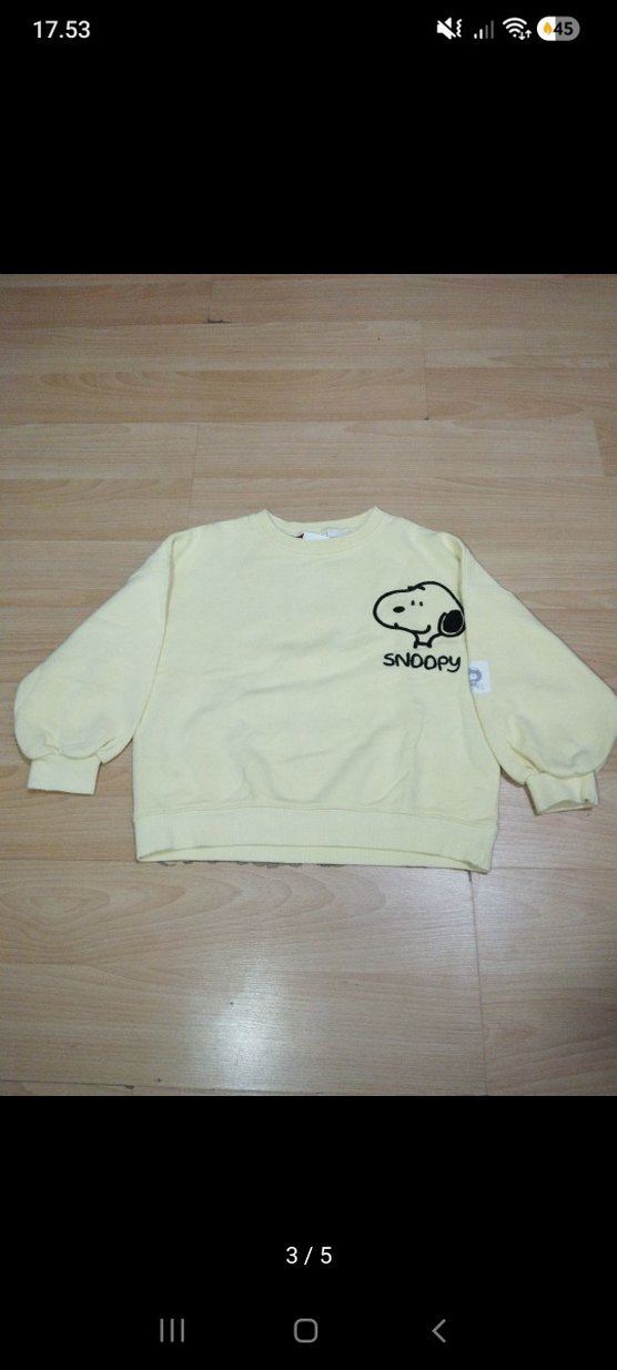 Sarı Snoopy Baskılı erkek çocuk Sweatshirt - Görsel 3