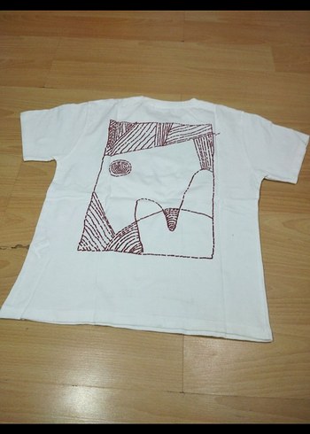 Erkek çocuk Beyaz Kısa Kollu Basic Tişört - Görsel 2