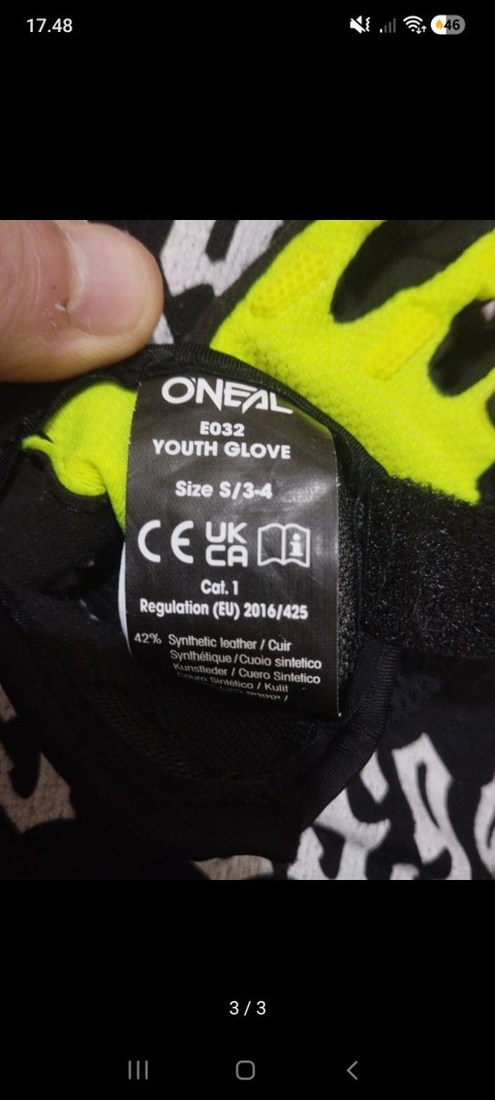 Yeşil Biker Erkek çocuk Eldiveni ONEAL - Görsel 3