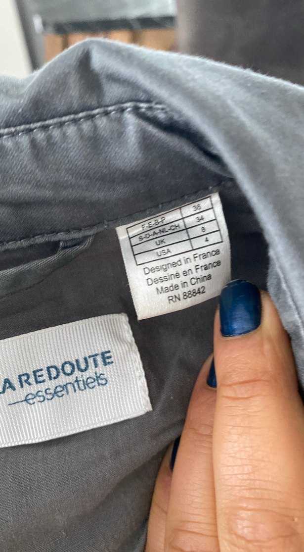 Gri Midi Kadın Trençkot Düğmeli - Görsel 2