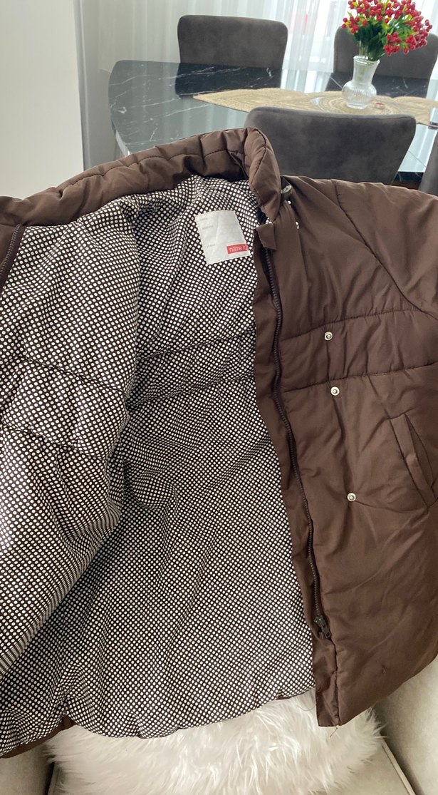 Düğmeli Kahverengi çocuk Kışlık Mont - Görsel 2