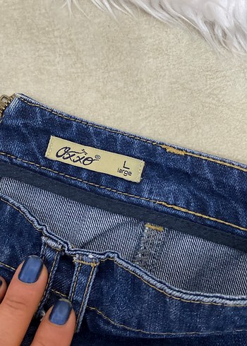 Kadın Mavi Denim Mini Etek - Görsel 3
