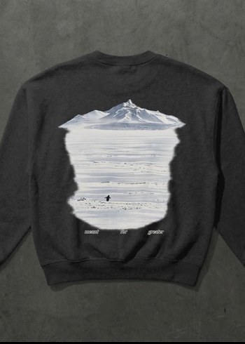 Kadın Siyah Baskılı Sweatshirt - Görsel 2