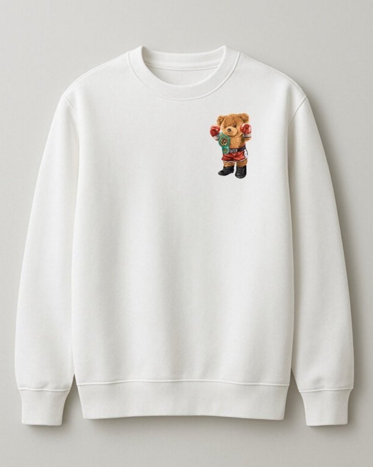 Siyah Bisiklet Yaka Kadın Sweatshirt - Görsel 2