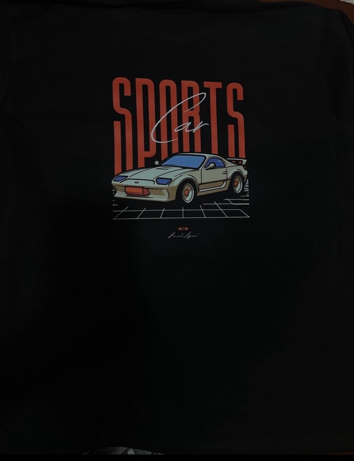 Siyah Baskılı Erkek Spor Tişörtü - Görsel 3