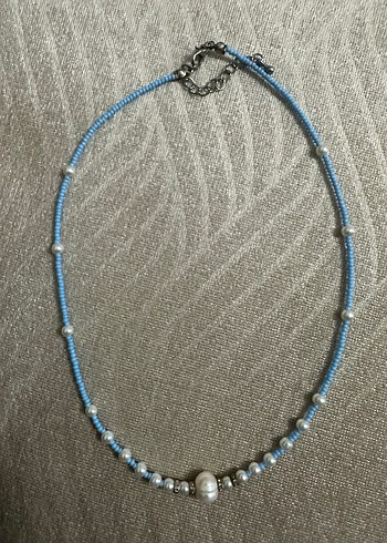 Renkli Nakışlı Boncuklu Mini Kadın Kolye - Görsel 7