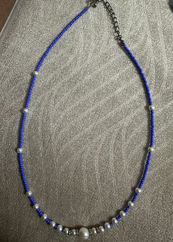 Renkli Nakışlı Boncuklu Mini Kadın Kolye - Görsel 2