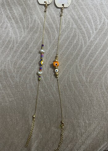 Renkli Nakışlı Boncuklu Mini Kadın Kolye - Görsel 9