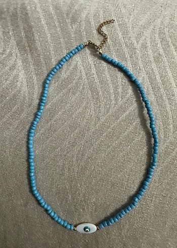 Renkli Nakışlı Boncuklu Mini Kadın Kolye - Görsel 8