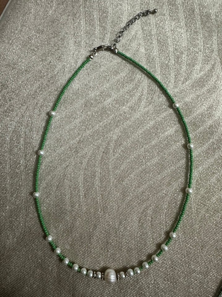 Renkli Nakışlı Boncuklu Mini Kadın Kolye - Görsel 5