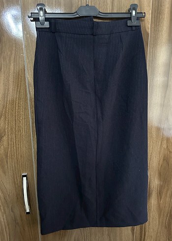 Lacivert Kadın Kumaş Pantolon Yırtmaçlı - Görsel 2