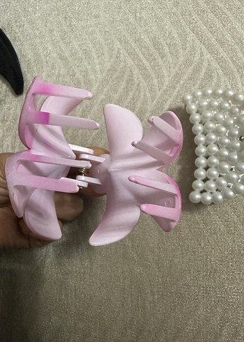 Pembe Boncuklu Bohem Saç Tokası Seti - Görsel 2