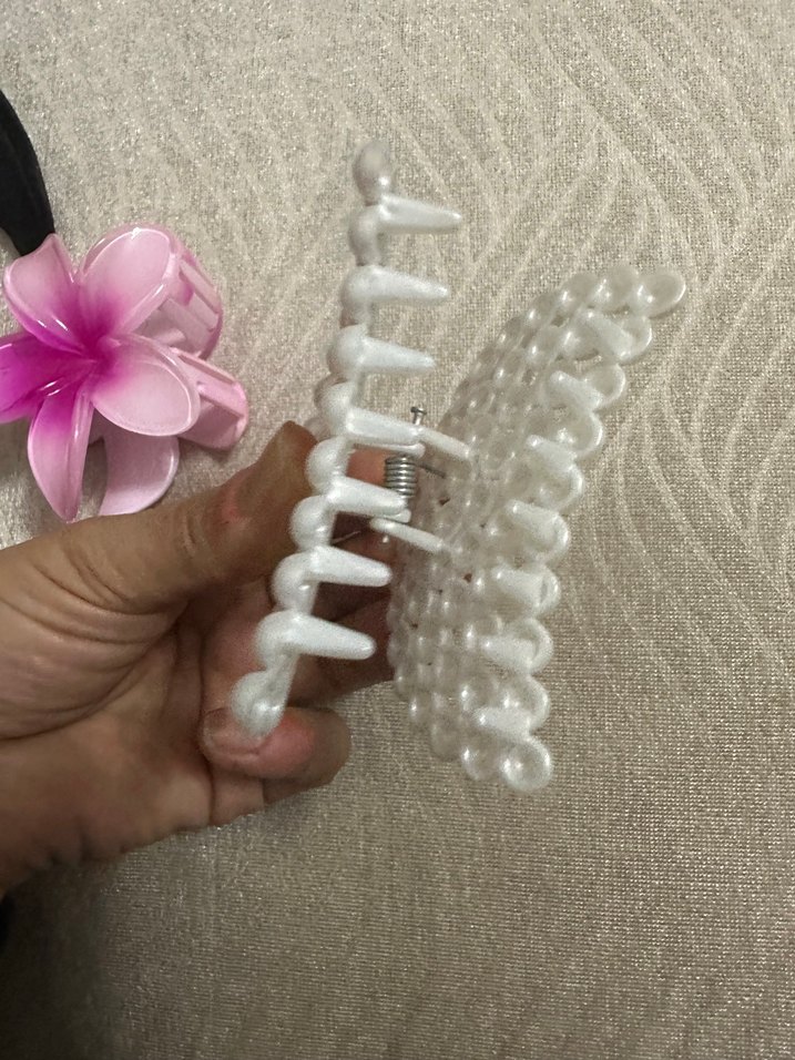 Pembe Boncuklu Bohem Saç Tokası Seti - Görsel 3