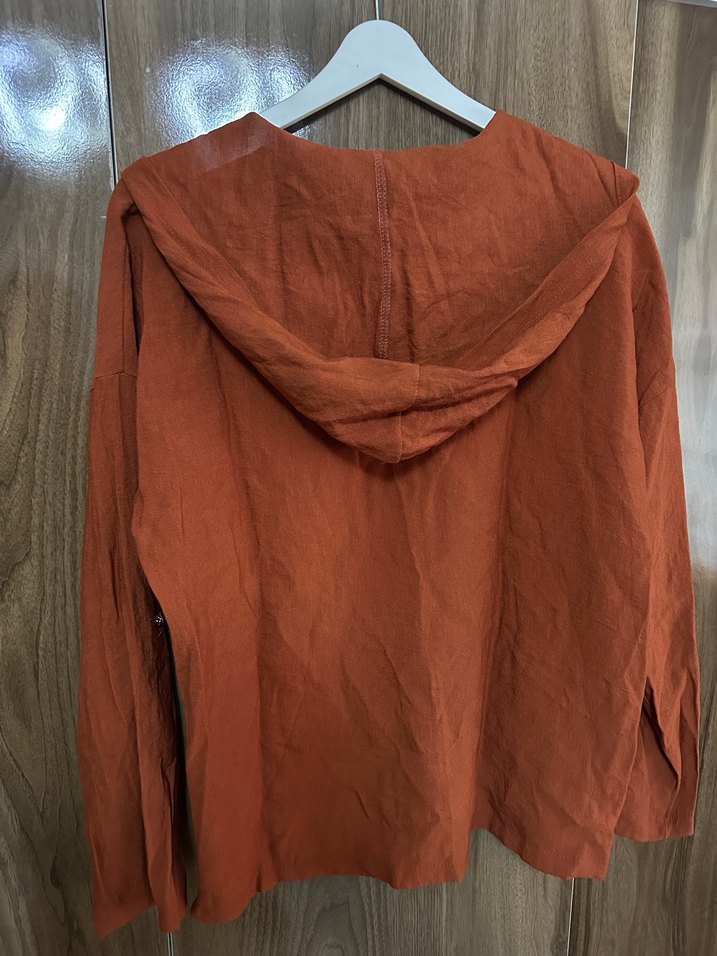 Kadın Kahverengi Pamuklu Fermuarlı Ceket - Görsel 4