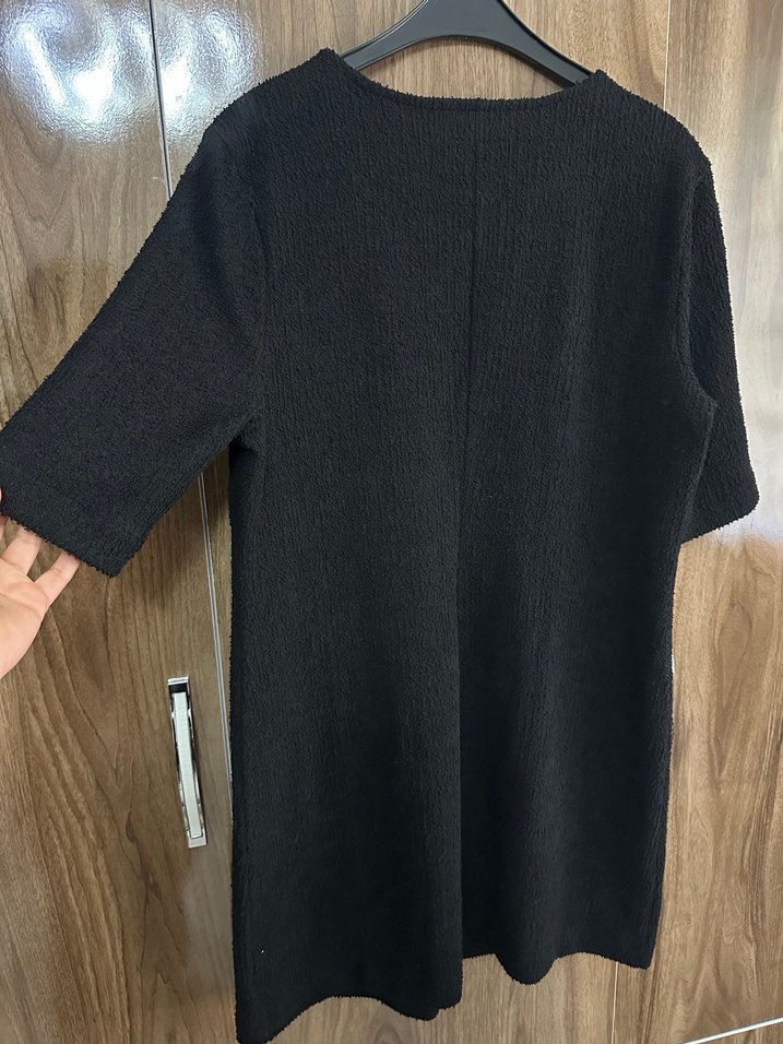 Siyah Kadın Triko Midi Elbise - Görsel 3