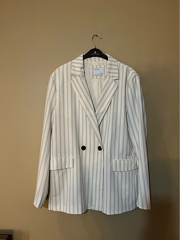 Krem blazer ceket