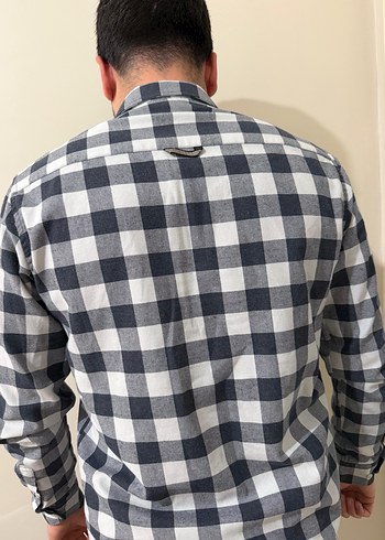 Erkek  Kareli Düğmeli Gömlek - Görsel 4