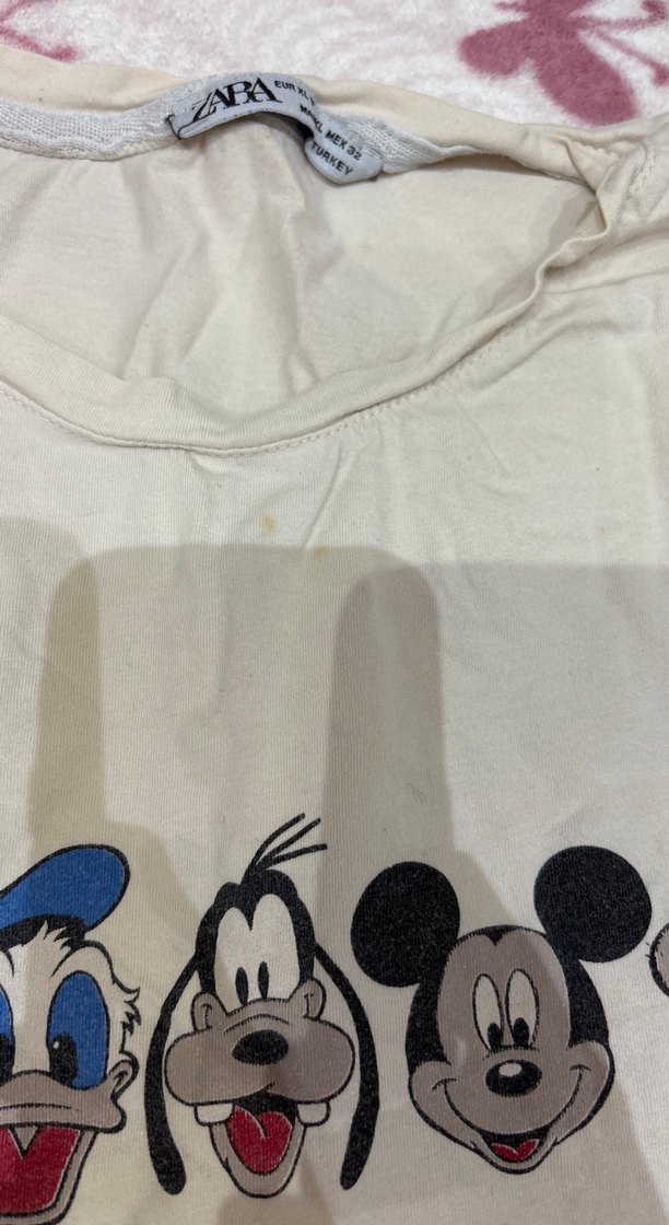 Mickey Baskılı Beyaz Kısa Kollu Tişört - Görsel 2