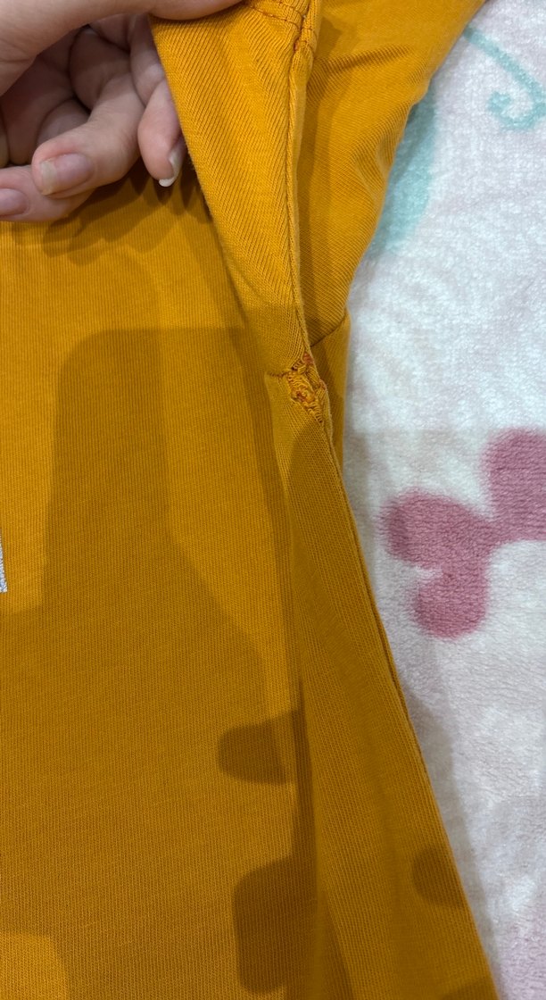 Sarı Mavi Baskılı Hamile Tişörtü - Görsel 4