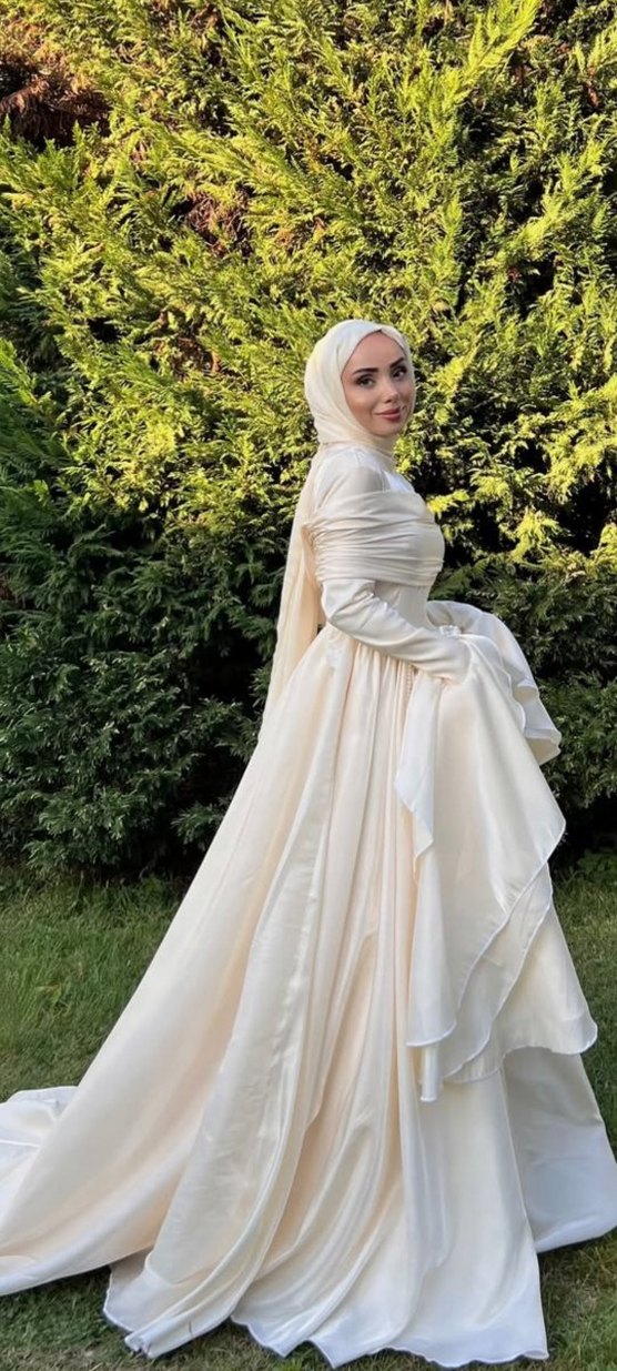 ÖZEL TASARIM tesettür nişan abiyesi nikah elbisesi - Görsel 2
