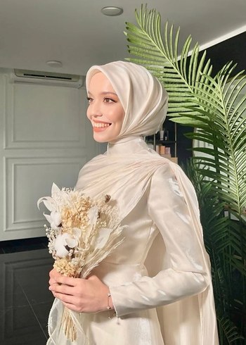 museum of florale tesettür nişan abiyesi nikah elbisesi - Görsel 2