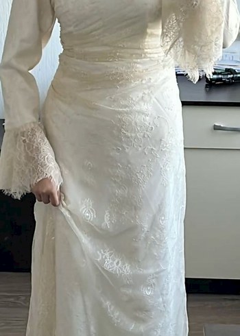 kişiye özel dikim Vintage Dantelli Gelinlik nikah abiyesi - Görsel 2