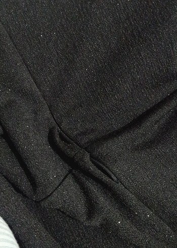 Uzun Kollu Drapeli Siyah Abiye Elbise - Görsel 3