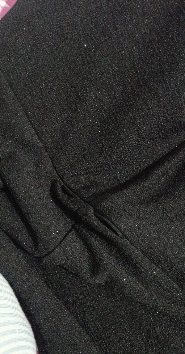 Uzun Kollu Drapeli Siyah Abiye Elbise - Görsel 3