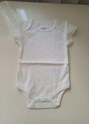 Beyaz Kısa Kollu Bebek Body 3 Ay - Görsel 2