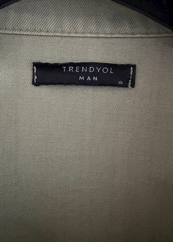 Düğmeli erkek haki kot Ceket - Görsel 2