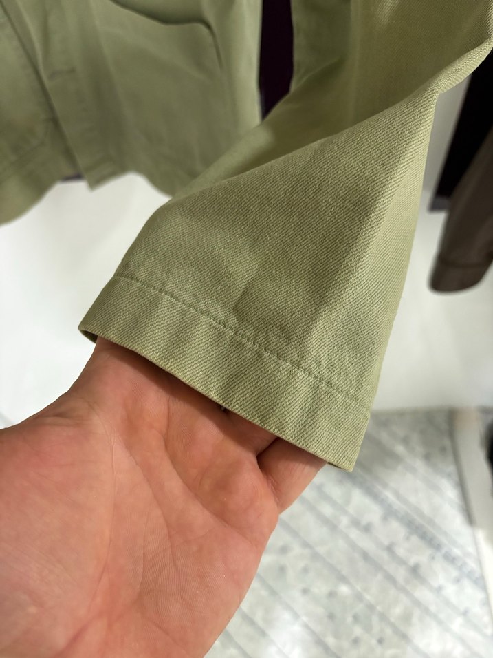 Düğmeli erkek haki kot Ceket - Görsel 3