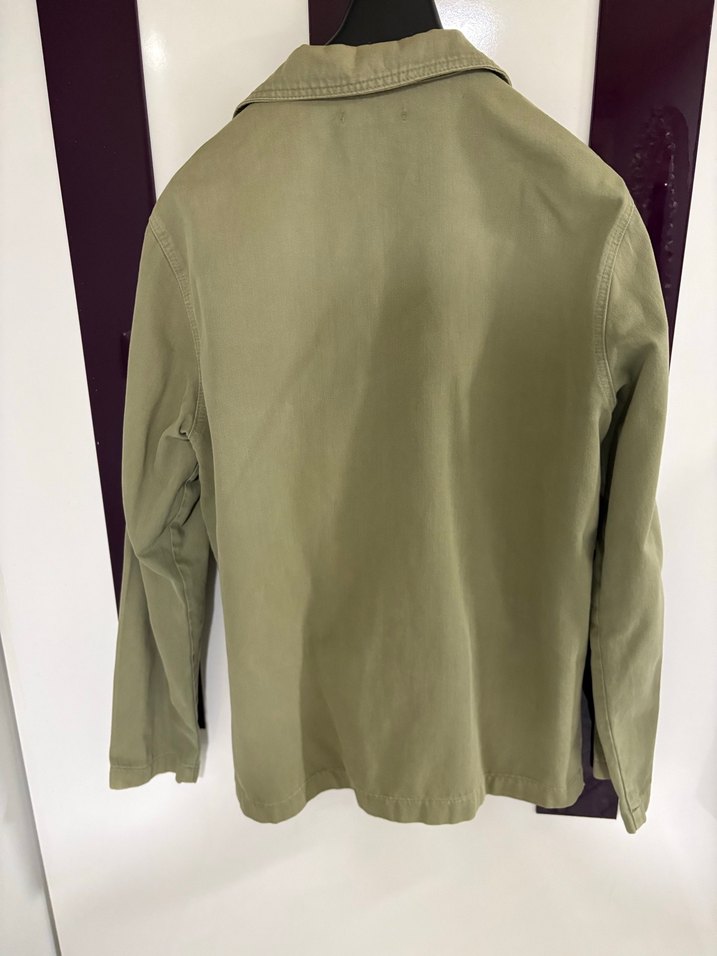 Düğmeli erkek haki kot Ceket - Görsel 4