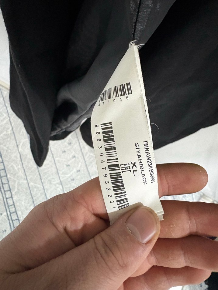 Trendyol man Siyah  Çift Düğmeli Uzun kruvaze Kaban - Görsel 4