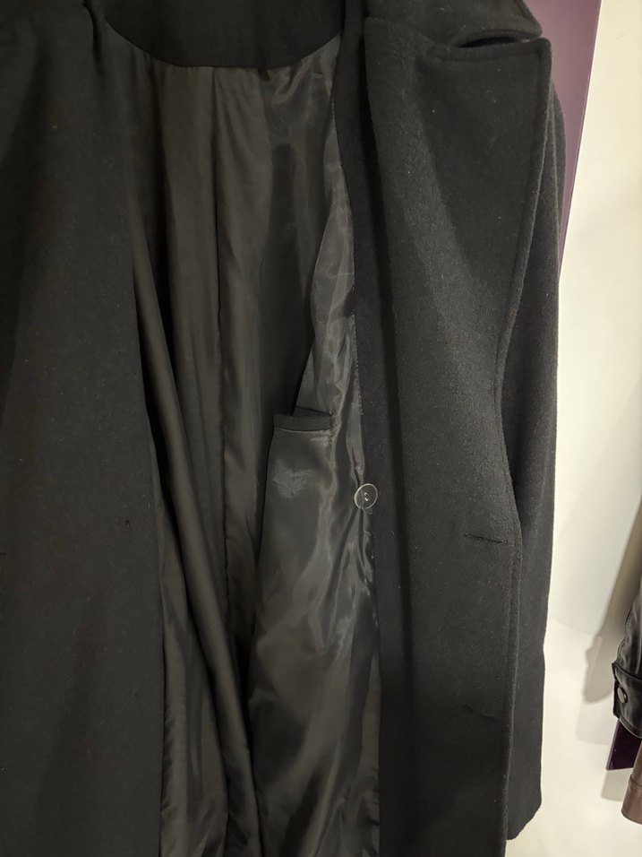 Trendyol man Siyah  Çift Düğmeli Uzun kruvaze Kaban - Görsel 5