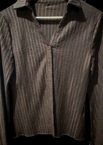 Y2k kahverengi gömlek - Görsel 2