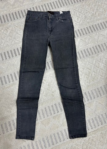 Gri Tie-Dye Kadın Denim Pantolon