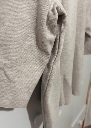 Bej Keten Kadın Sweatshirt - Görsel 4