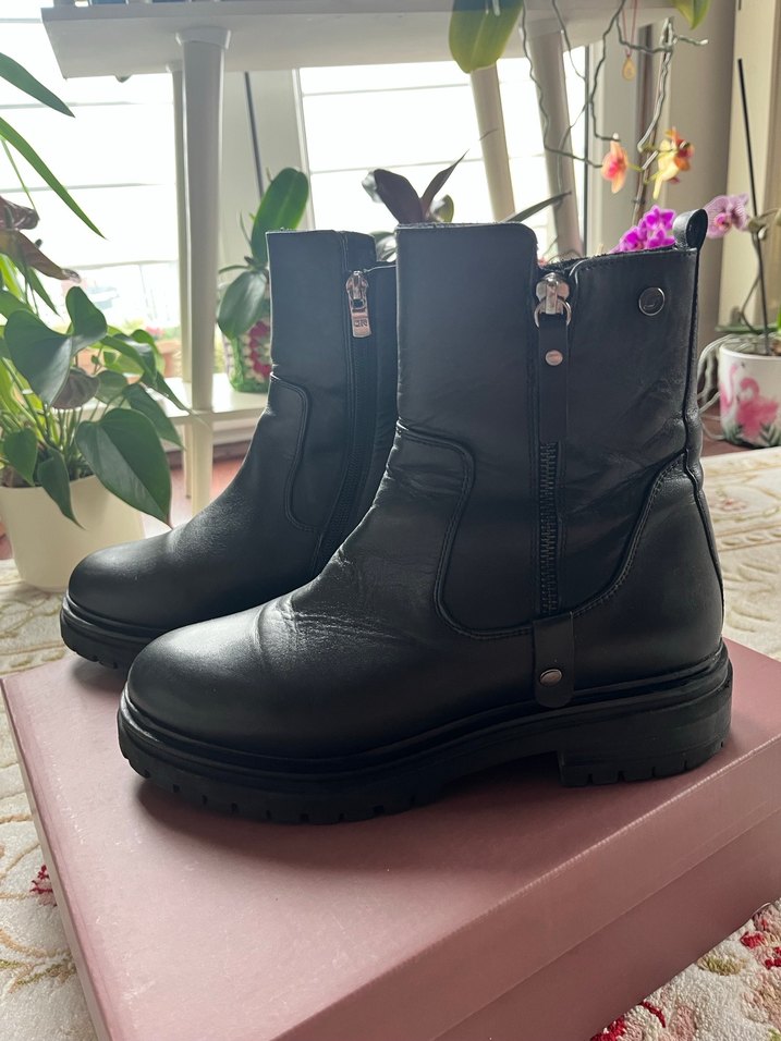 Greyder Siyah Kadın Deri Fermuarlı Bot 40 Numara - Görsel 5