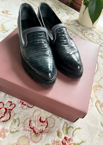 ADL| Kadın Yılan Derisi Desenli Platform Topuklu Günlük Ayakkabı - Görsel 7